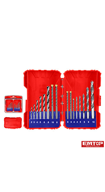 16pcs Masonry and wood drill bits set