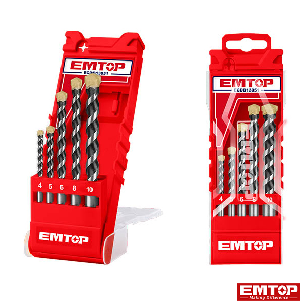5 Pcs Masonry Drill Bits Set