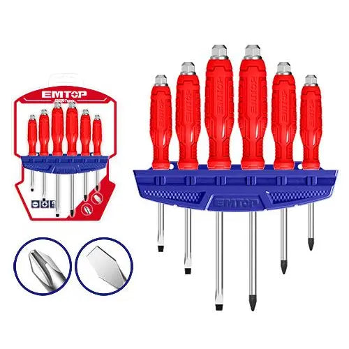 6 Pcs Go-Through Screwdriver