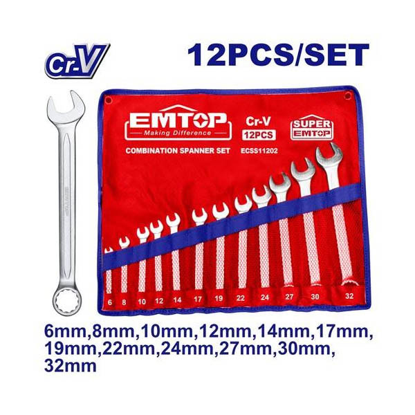 Combination Spanner Set 12pcs