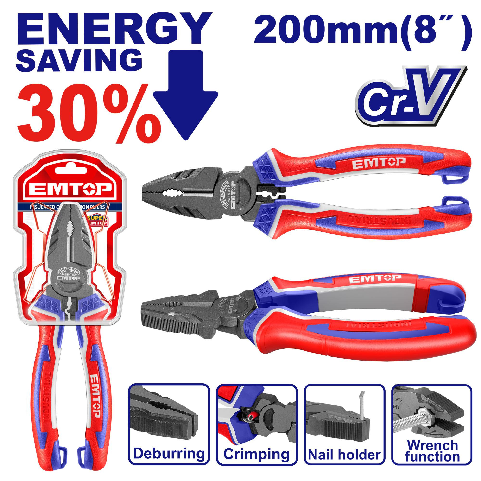 High Leverage Combination Pliers 8"