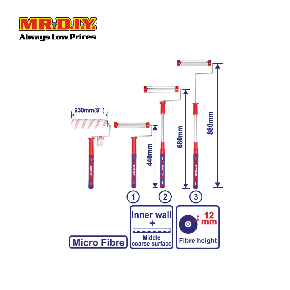 Telescoping Cylinder Brush 9"