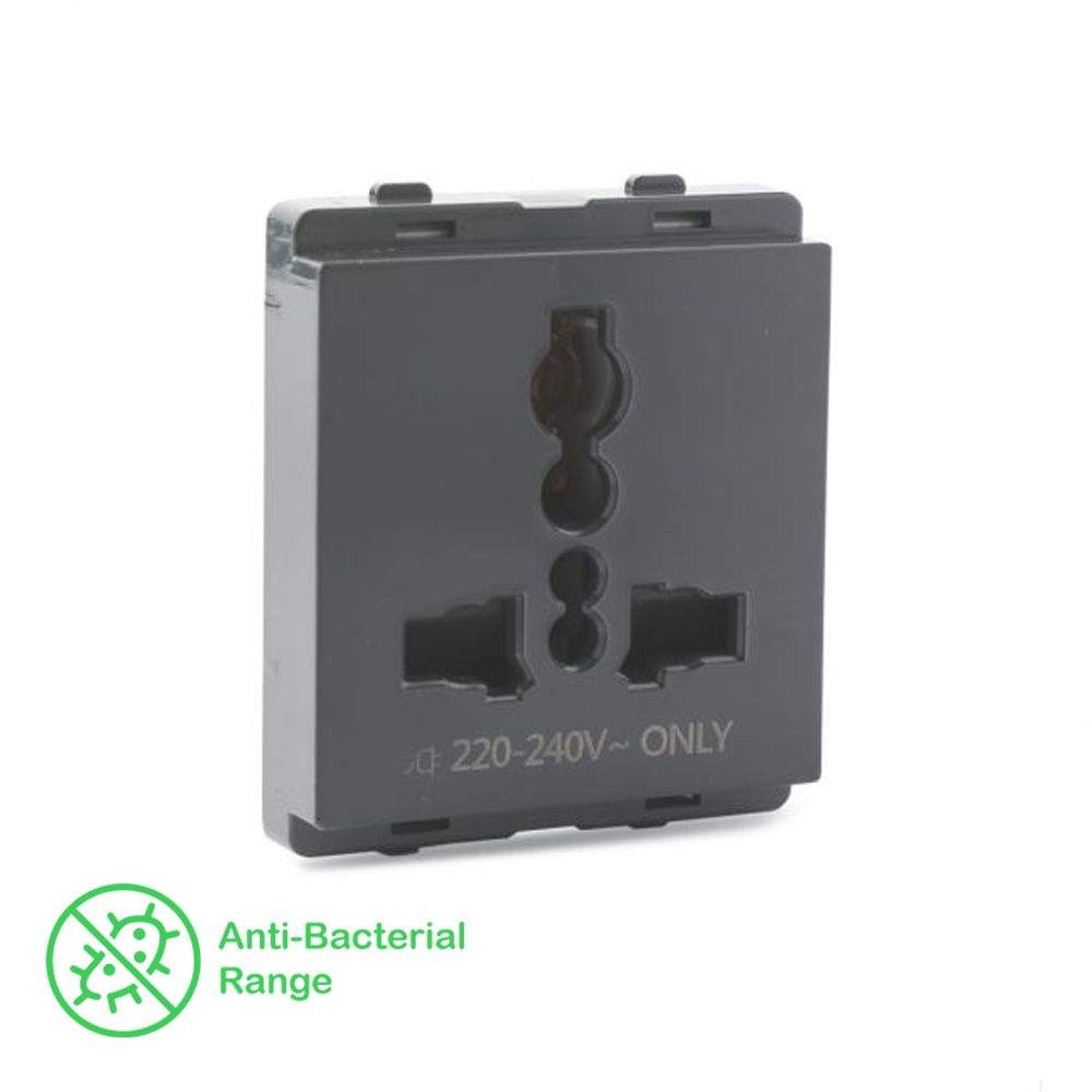 13A MULTI PIN SOCKET OUTLET WITH SHUTTER
