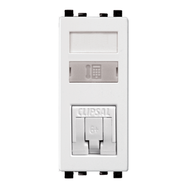 IN8431RJ6  RJ45 CAT6 Shut Module Jack-White